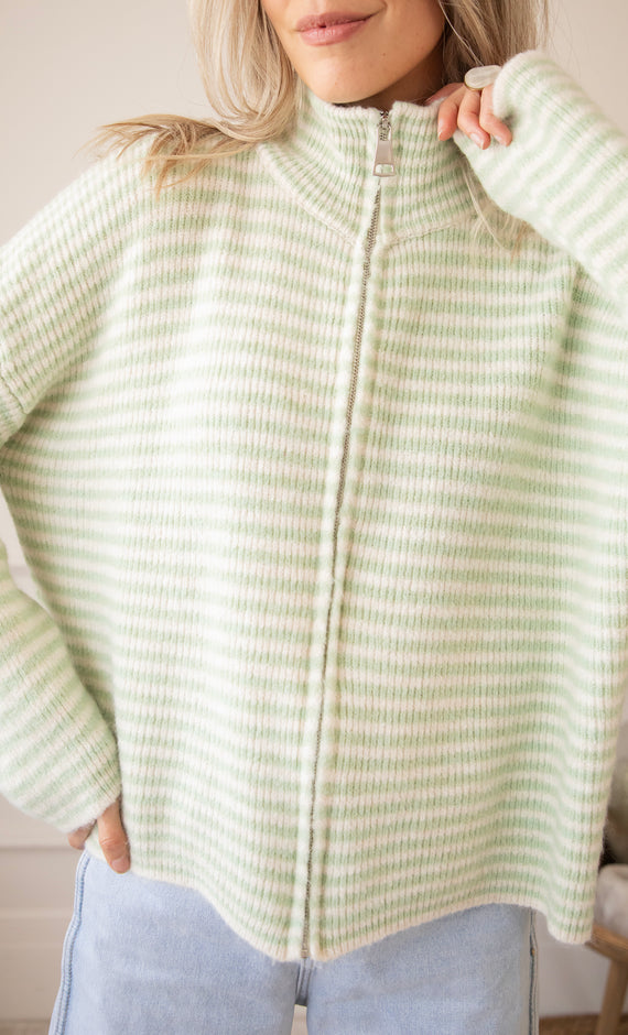Simply Stripes Green/White - Vest
