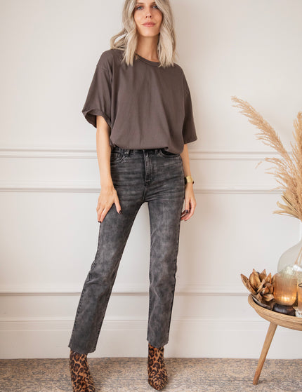 Lynn Slim Dark Grey - Jeans