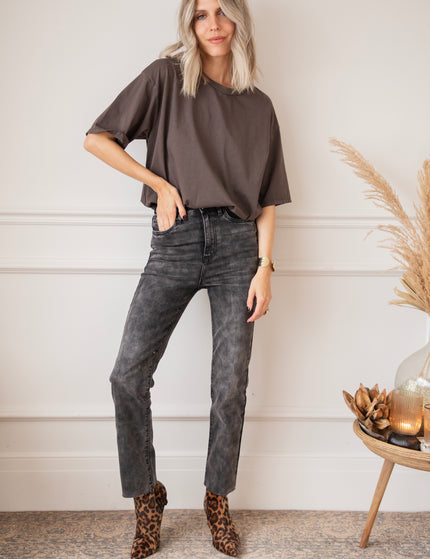 Lynn Slim Dark Grey - Jeans