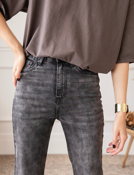 Lynn Slim Dark Grey - Jeans
