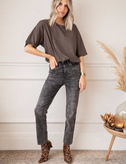 Lynn Slim Dark Grey - Jeans