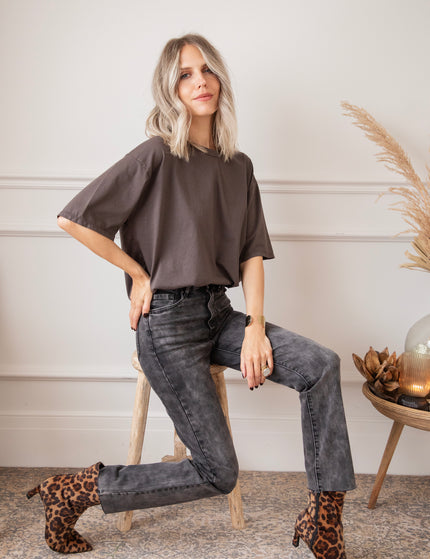 Lynn Slim Dark Grey - Jeans