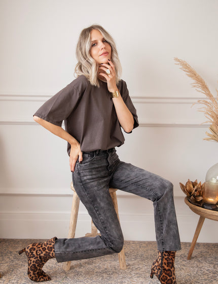 Lynn Slim Dark Grey - Jeans