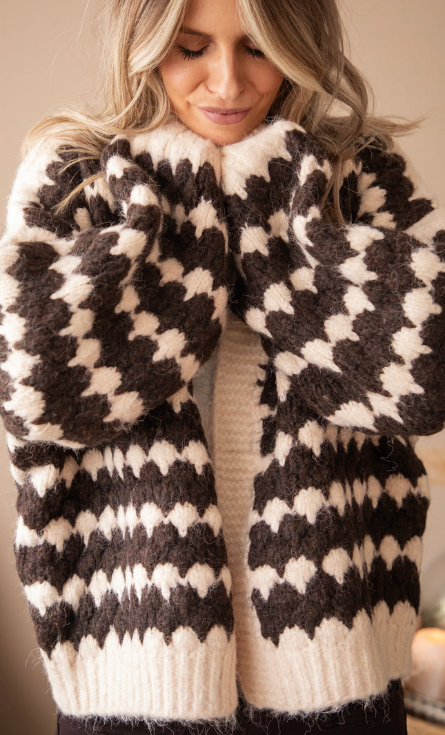 Chunky Charline Brown/Beige - Vest