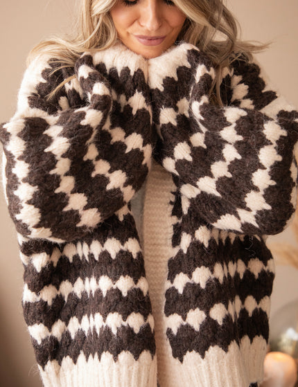 Chunky Charline Brown/Beige - Vest