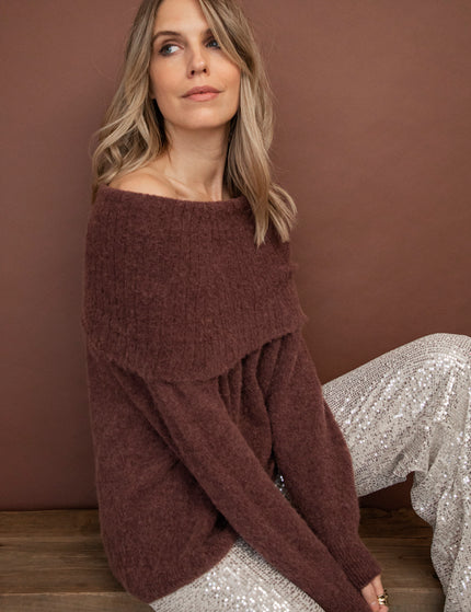 Soft Shoulders Burgundy - Sweater