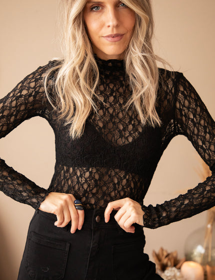 Lace Layer Black - Longsleeve