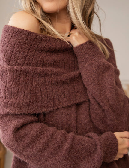 Soft Shoulders Burgundy - Sweater