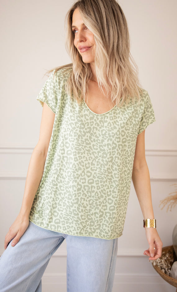 Leopard Everyday Mint - T-Shirt