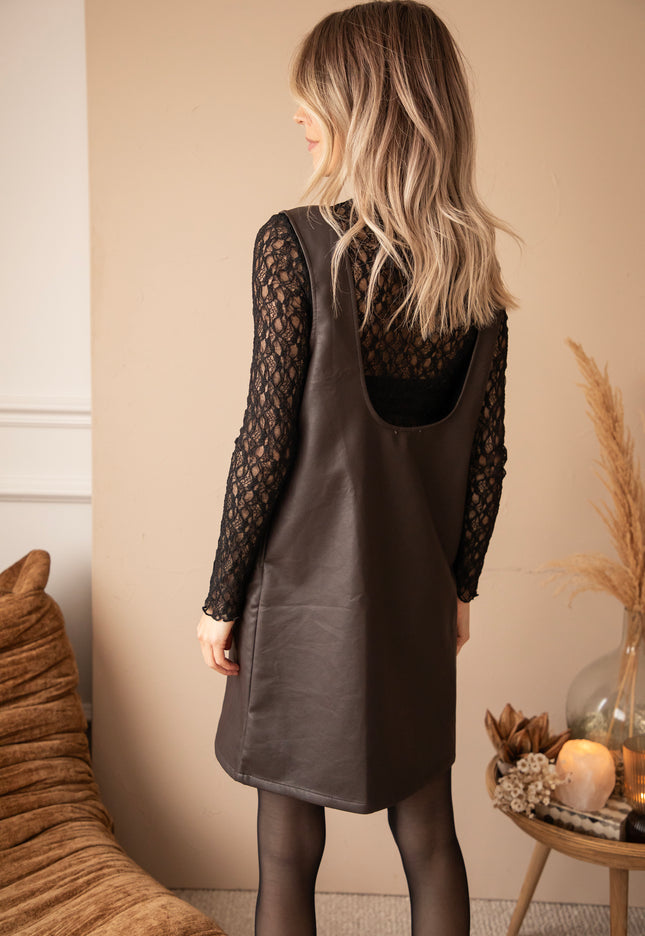 Kleid - Vera Low Back - Kakao