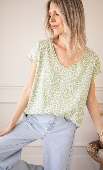T-Shirt - Leopard Everyday - Minze