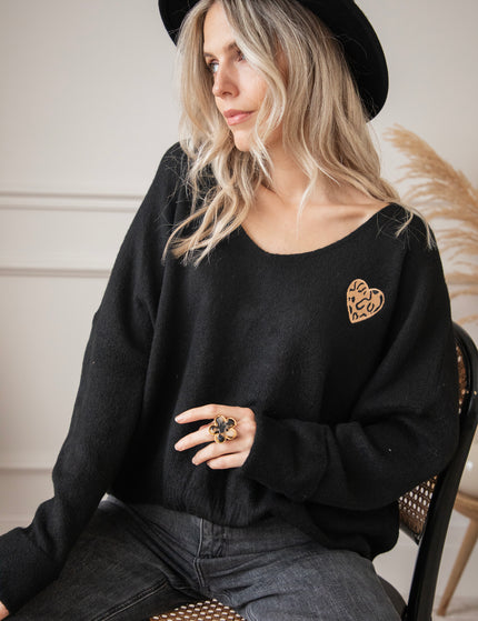 Soft Hearted Black - Sweater