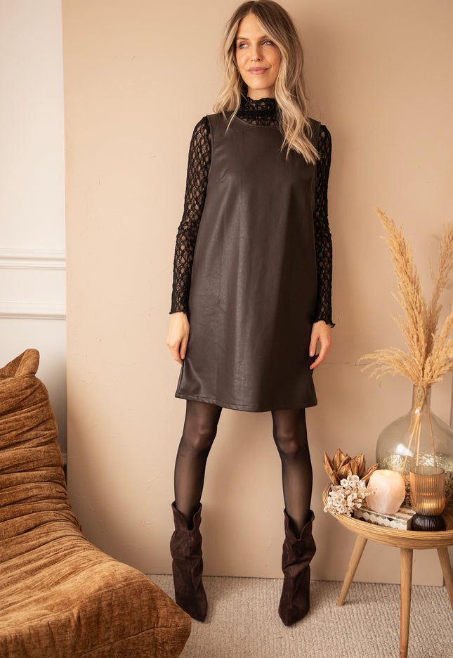 Kleid - Vera Low Back - Kakao