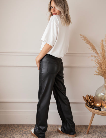 Leather Noir Black - Broek