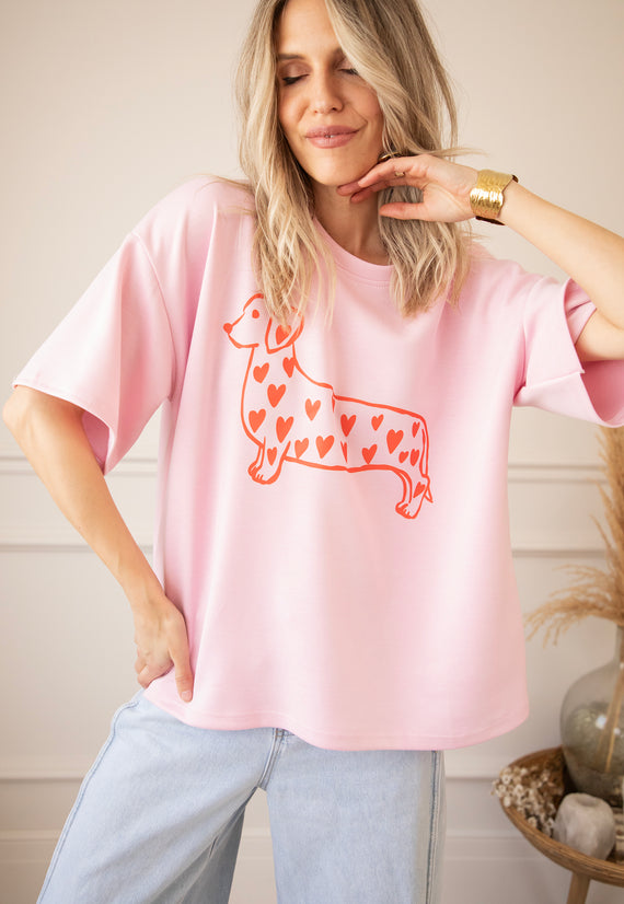 My Dog, My Heart Pink - T-Shirt