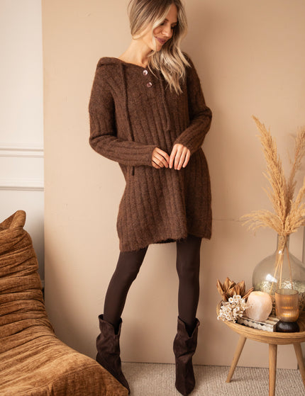 All In Cozy Hazelnut - Sweater Dress
