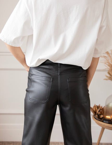 Leather Noir Black - Broek