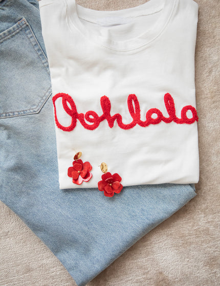 T-Shirt - Oohlala - Weiß/Rot