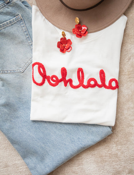 Oohlala White/Red - T-Shirt