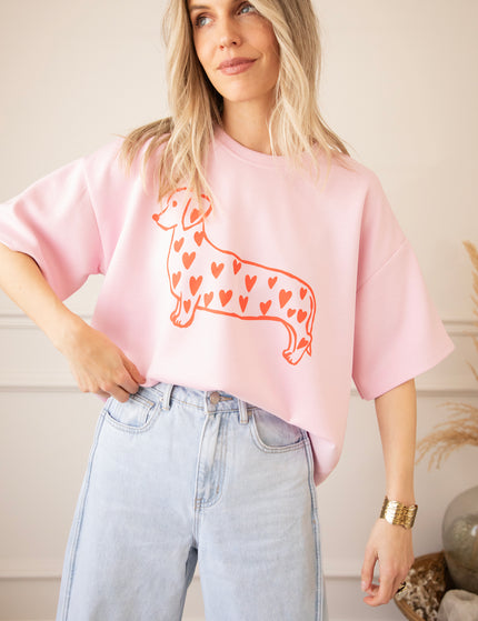 T-Shirt - My Dog, My Heart - Rosa
