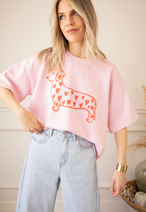 My Dog, My Heart Pink - T-Shirt