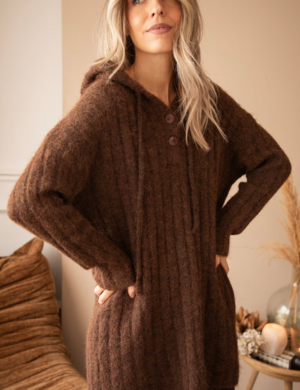 All In Cozy Hazelnut - Sweater Dress