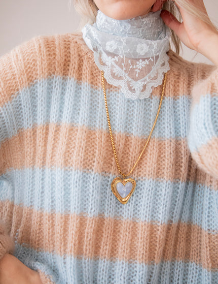 Sweet Softness Camel/Baby Blue - Trui