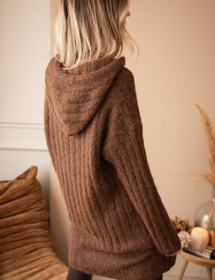 All In Cozy Hazelnut - Sweater Dress