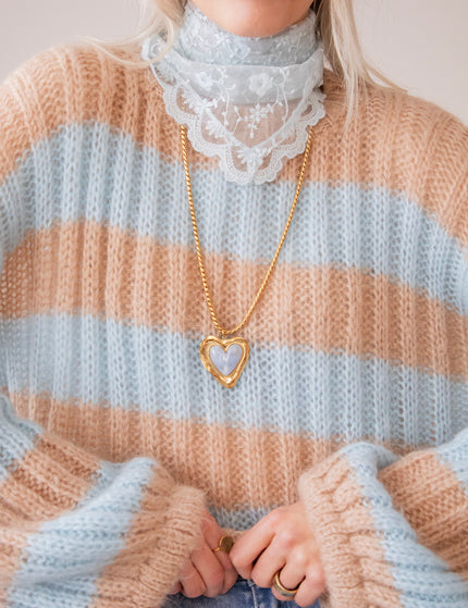 Sweet Softness Camel/Baby Blue - Trui