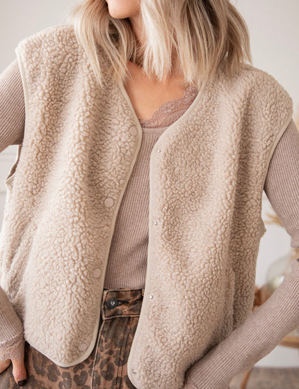 Tina Teddy Beige - Cardigan/Jacket