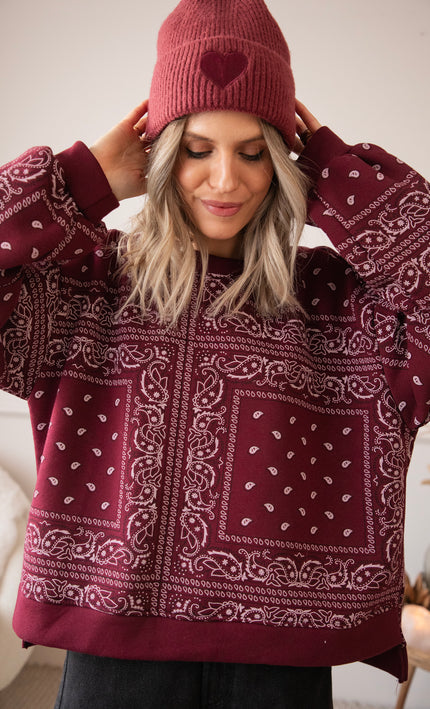 Baggy Bandana Burgundy - Sweater