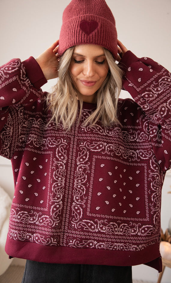 Baggy Bandana Burgundy - Sweater