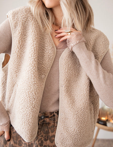 Tina Teddy Beige - Cardigan/Jacket