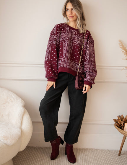 Baggy Bandana Burgundy - Sweater