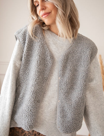 Tina Teddy Grey - Cardigan/Jacket