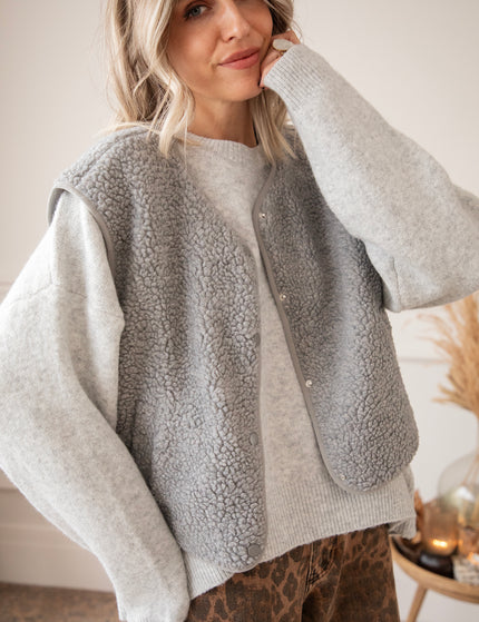Tina Teddy Grey - Cardigan/Jacket