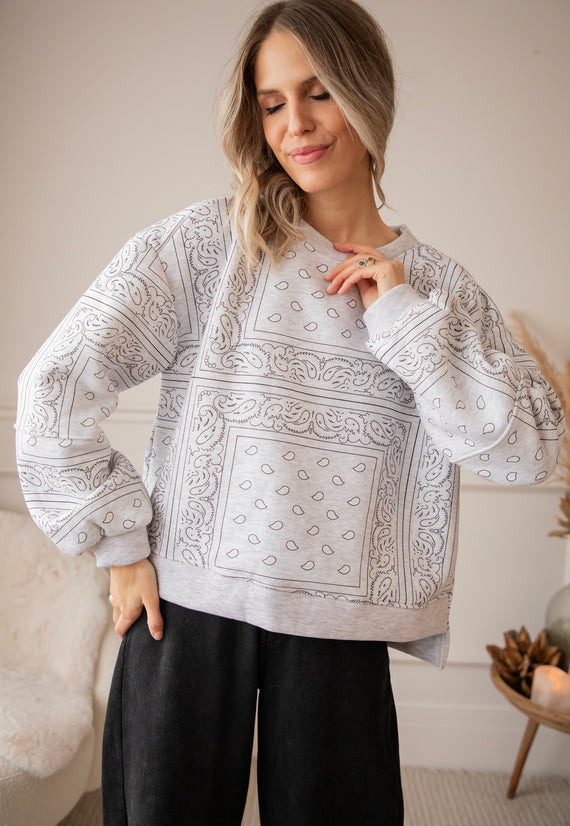 Baggy Bandana Soft Grey - Sweater