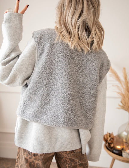 Tina Teddy Grey - Cardigan/Jacket
