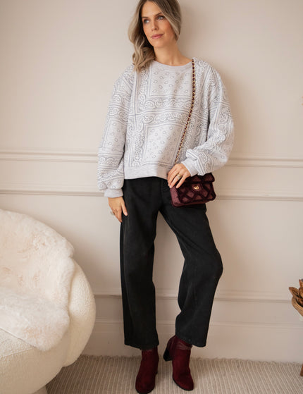 Baggy Bandana Soft Grey - Sweater