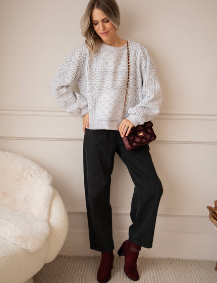 Baggy Bandana Soft Grey - Sweater