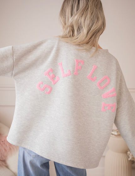 Lily Self Love Soft Grey/Baby Pink - Sweater