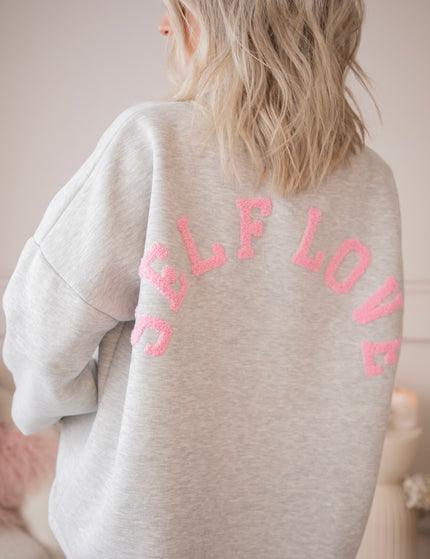 Lily Self Love Soft Grey/Baby Pink - Sweater