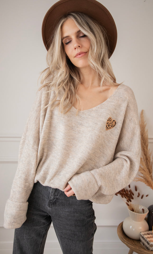 Pullover - Soft Hearted - Grau