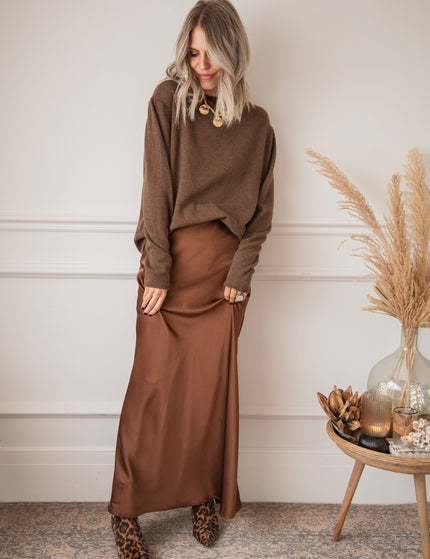 Silkylicious Brown - Maxi Skirt