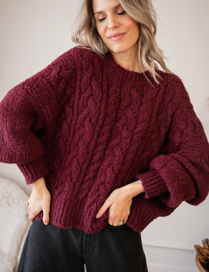 Cable Ease Bordeaux - Trui