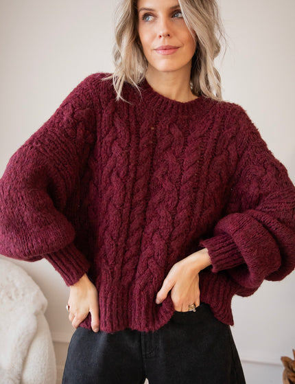 Cable Ease Bordeaux - Trui