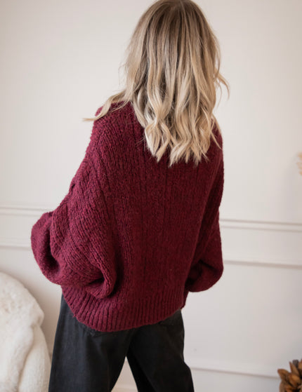 Cable Ease Bordeaux - Trui