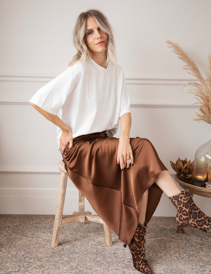 Silkylicious Brown - Maxi Skirt