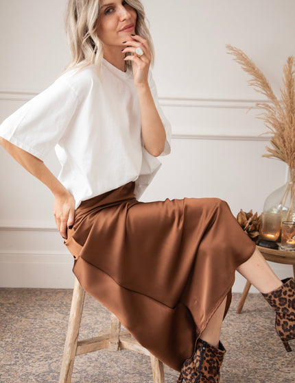 Silkylicious Brown - Maxi Skirt