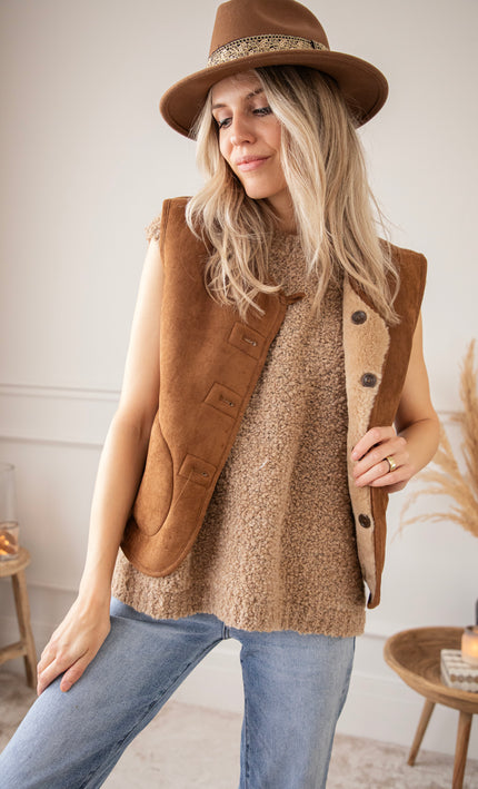 Suave Reversible Brown - Jacket/vest